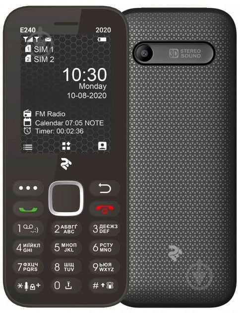 Мобильный телефон 2E E240 2020 Dual Sim black 680576170026 - фото 1 Мобильный телефон 2E E240 2020 Dual Sim black 680576170026 - фото 1