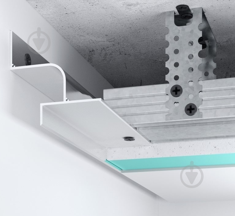 Профиль теневого шв АЛЮПРО ПАС-3856 RAL-9016 мат 3м - фото 3