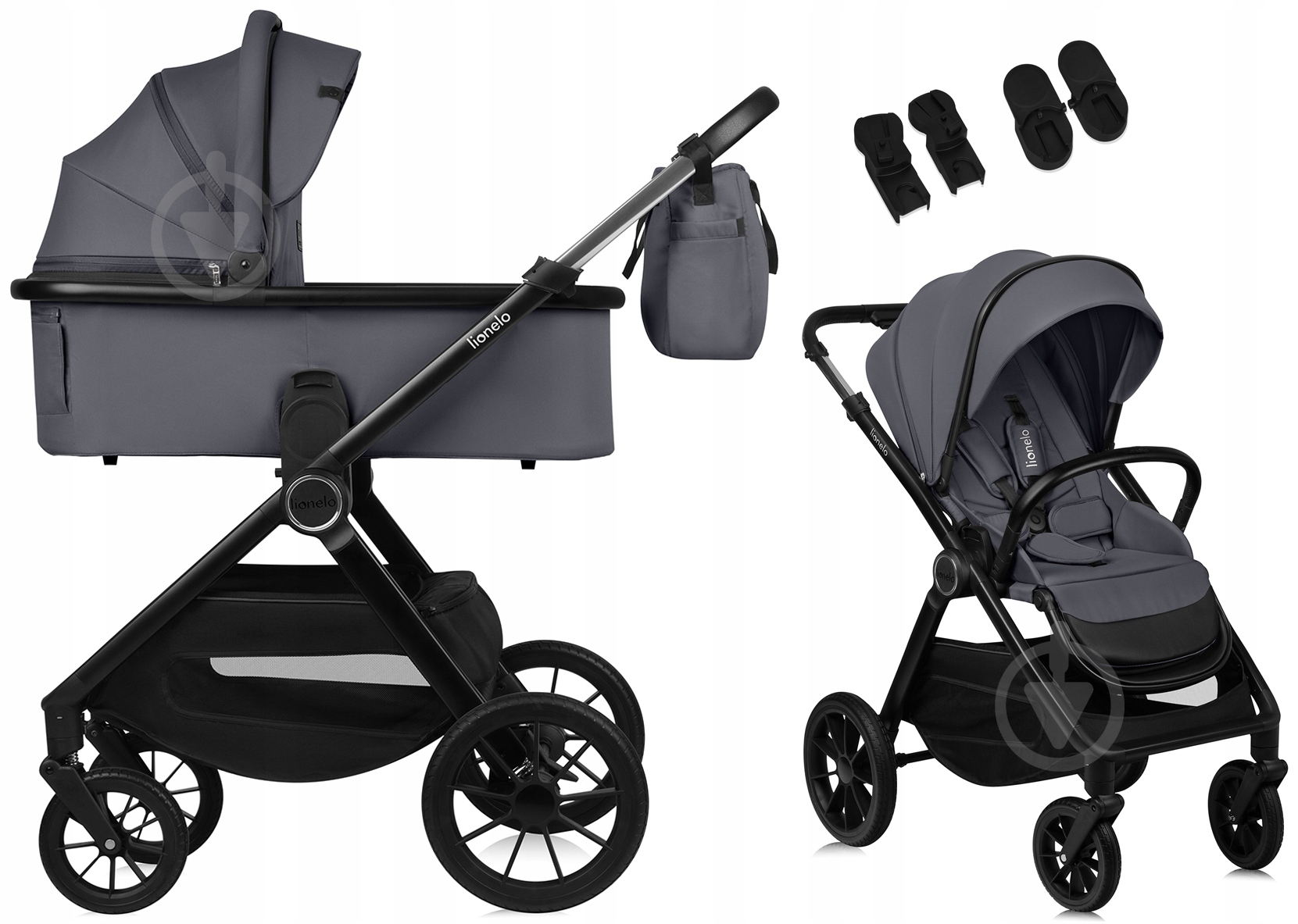 Коляска универсальная 2 в 1 Lionelo Layla 2in1 Grey Stone - фото 1