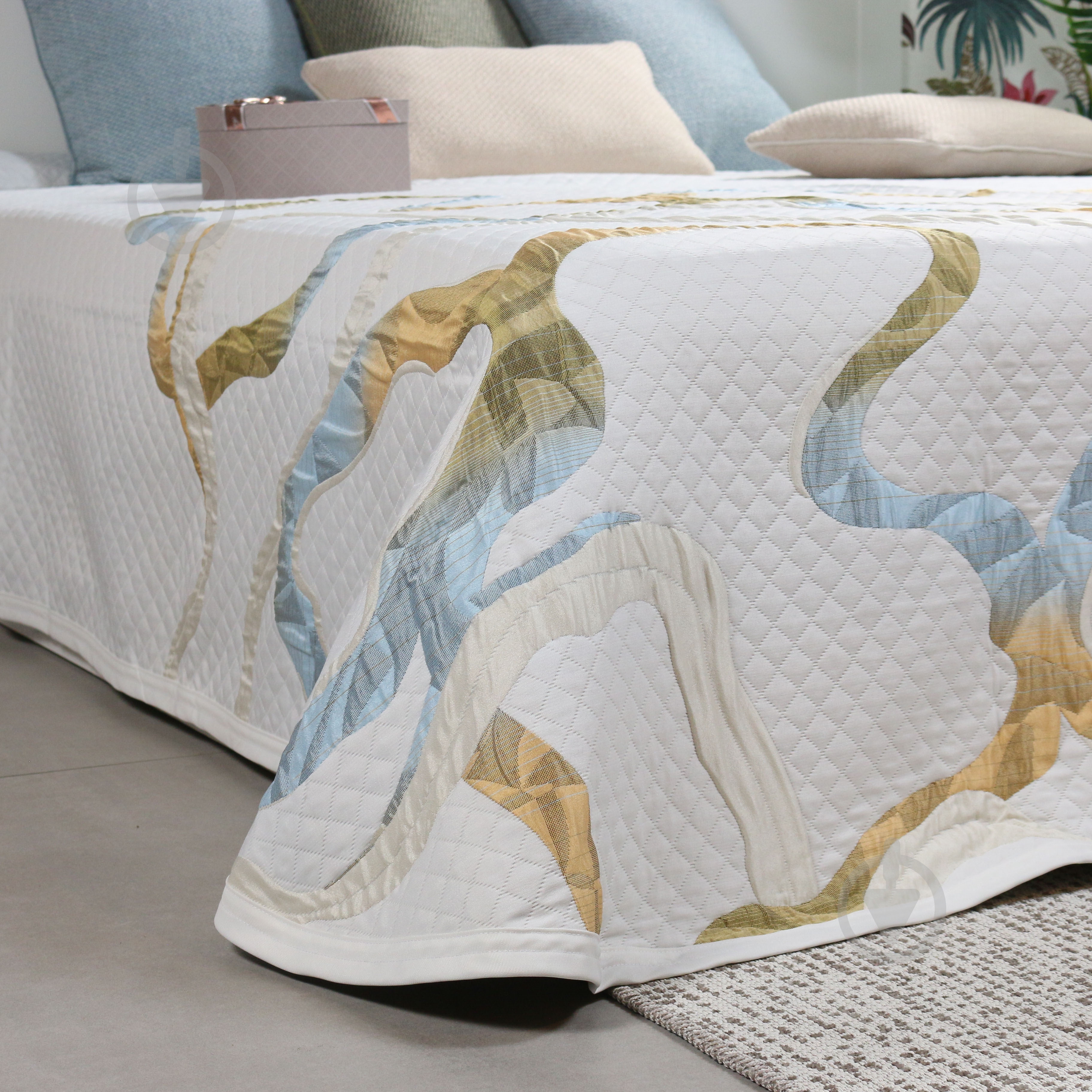 Покрывало William Color 4 235x270 см Textilia зелено-голубой - фото 6