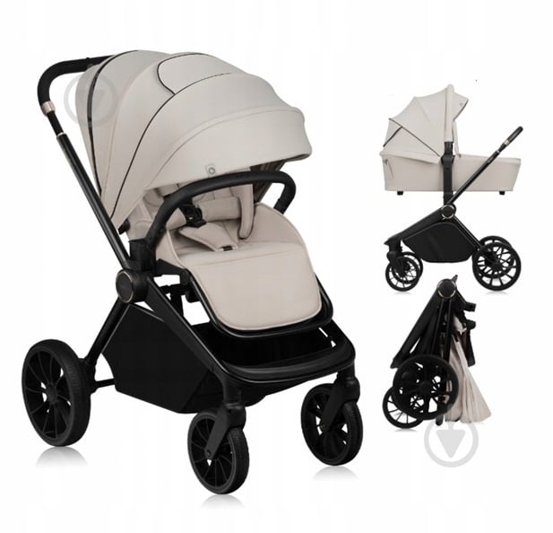 Коляска универсальная 2 в 1 Lionelo Mika Plus 2in1 Beige Sand - фото 1