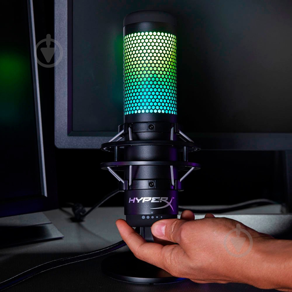 Мікрофон HyperX QuadCast S (HMIQ1S-XX-RG/G) - фото 9 Мікрофон HyperX QuadCast S (HMIQ1S-XX-RG/G) - фото 9