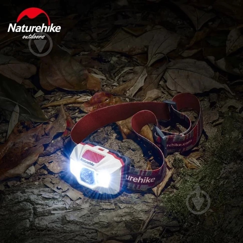 Фонарик на голову Naturehike TD-02 NH00T002-D, бело-красный red - фото 3