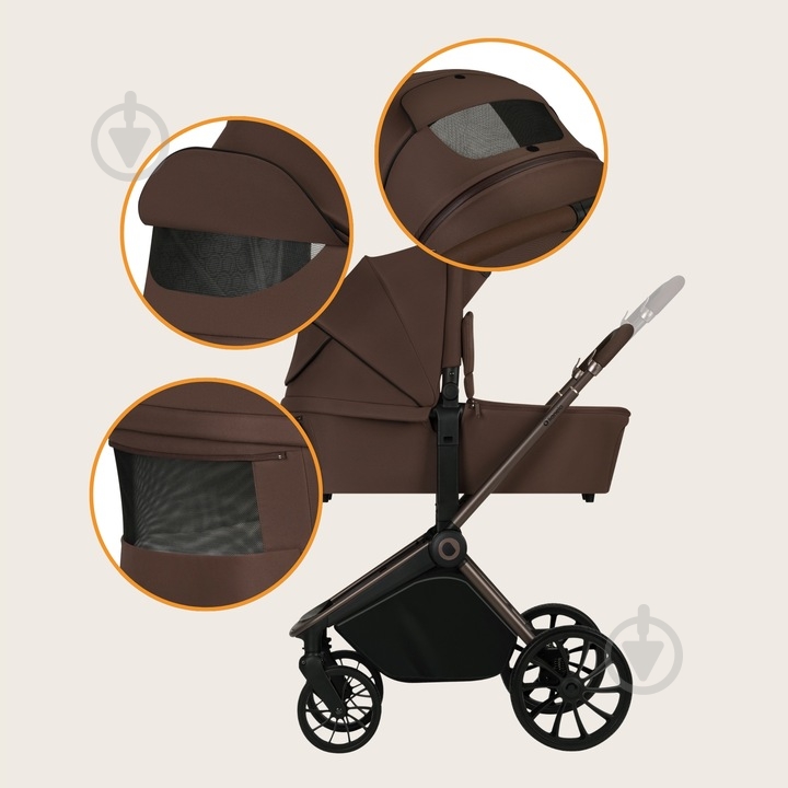 Коляска универсальная 2 в 1 Lionelo Mika Plus 2in1 Brown Rust - фото 5 Коляска универсальная 2 в 1 Lionelo Mika Plus 2in1 Brown Rust - фото 5