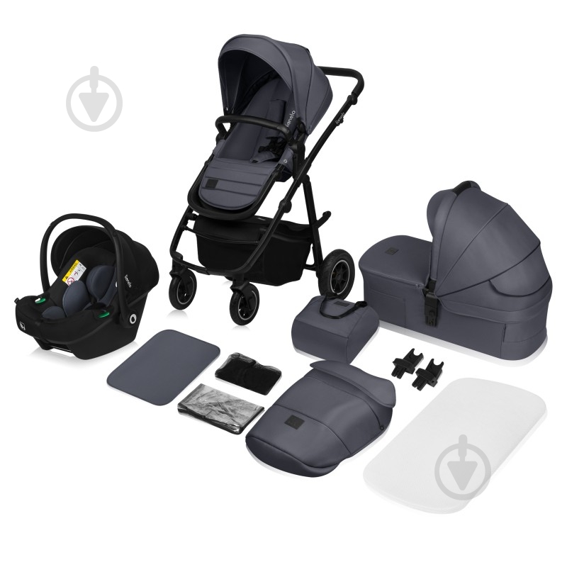 Коляска 3 в 1 Lionelo Amber Plus Grey Graphite - фото 4