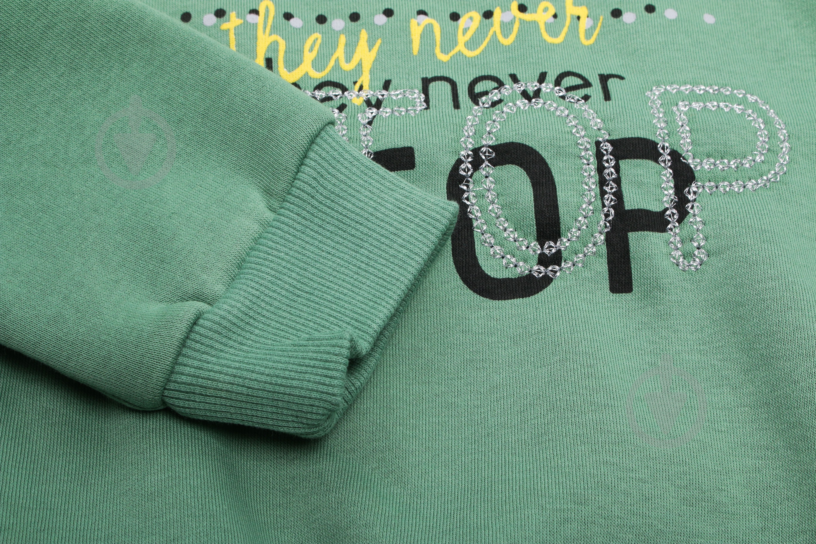 Свитшот для девочки ALG р.110 зеленый 721444 - фото 4 Свитшот для девочки ALG р.110 зеленый 721444 - фото 4