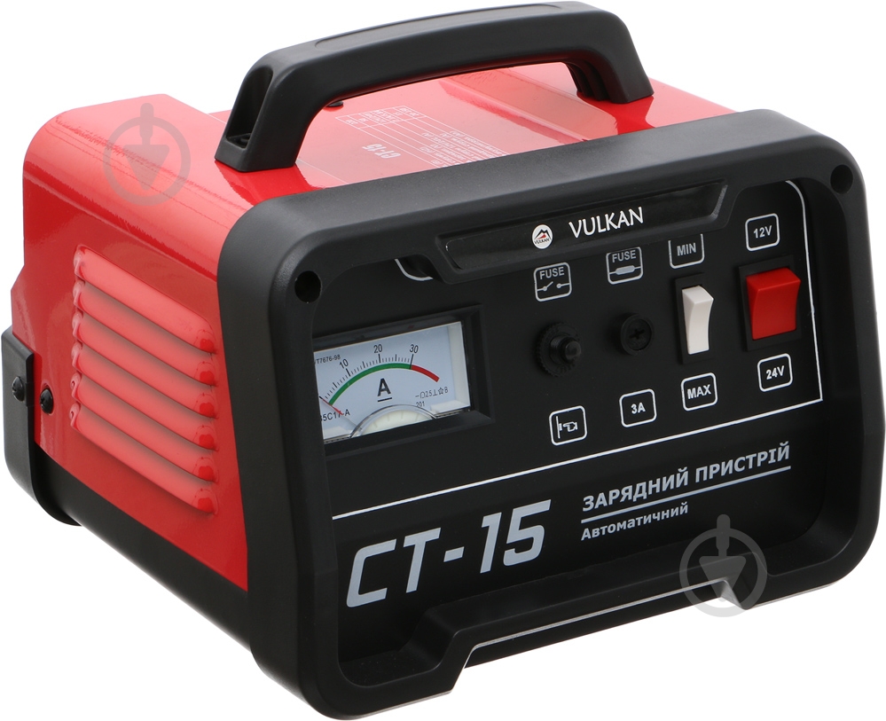 Зарядное устройство Vulkan СТ-15 15 А 150 А/год (30081) - фото 1 Зарядное устройство Vulkan СТ-15 15 А 150 А/год (30081) - фото 1