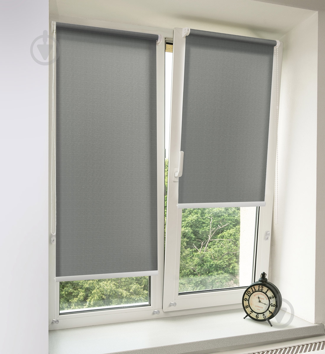 Ролета мини Rollotex ROYAL серая 110x100 см - фото 2