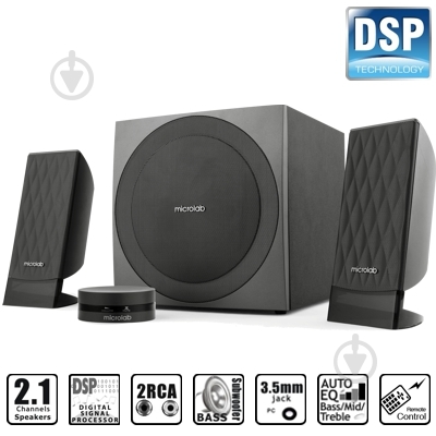 Акустическая система Microlab FC20 (FC-20B) 2.1 black - фото 5