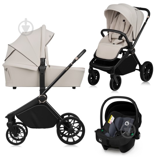 Коляска 3 в 1 Lionelo MIKA PLUS 3IN1 BEIGE SAND - фото 1