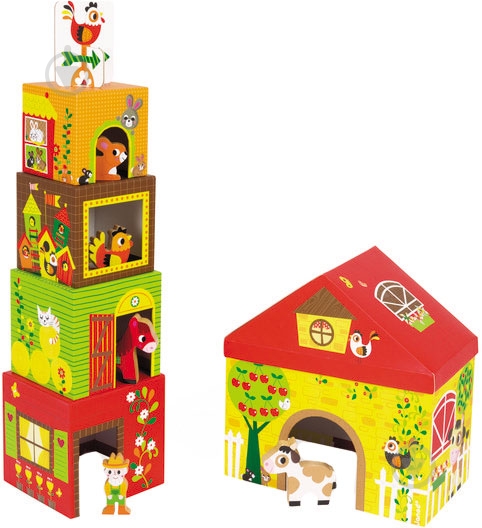 Набор кубиков Janod Ферма - фото 1