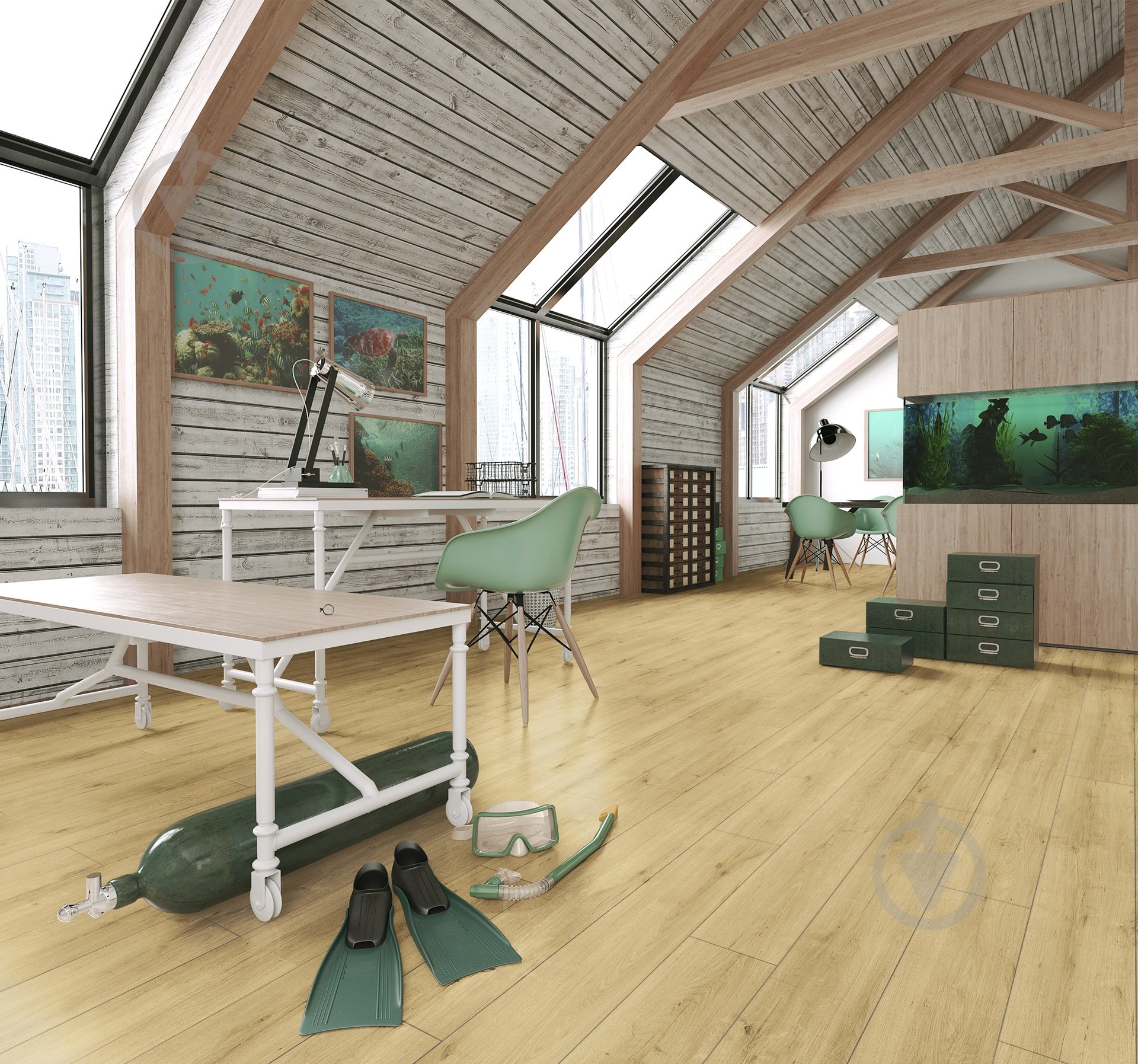 アイアンプレート／メゾンドファミーユ　maison de famille Ламінат Classen Ville 4V Herringbone 63262 Дуб Карріто