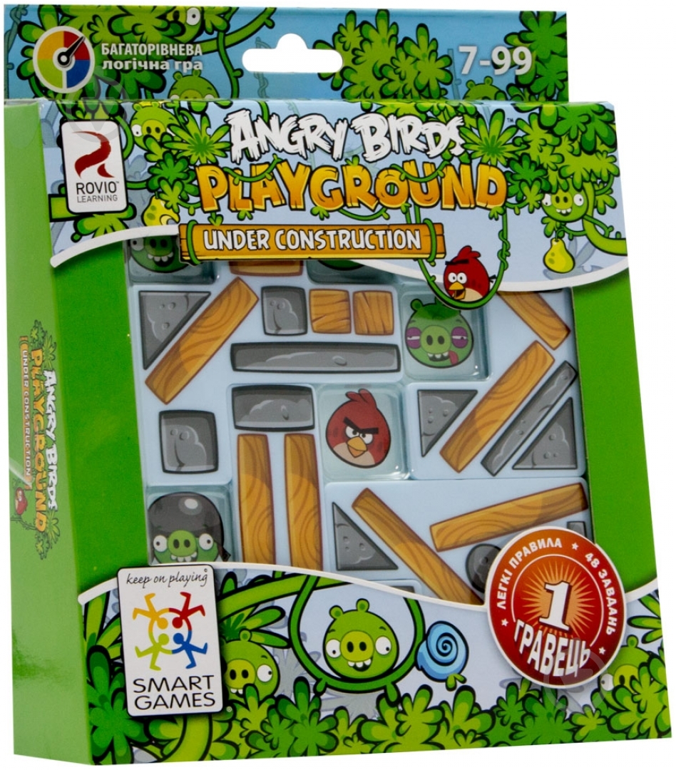 Гра настільна Smart games Angry Birds Under Construction SG AB 470 UKR - фото 1 Гра настільна Smart games Angry Birds Under Construction SG AB 470 UKR - фото 1