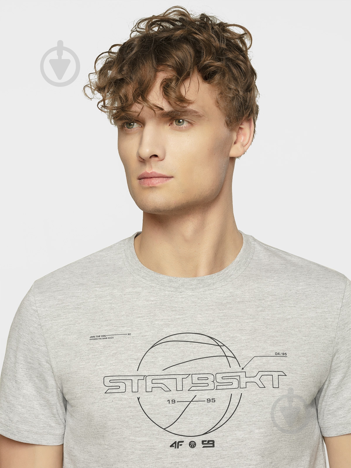 Футболка 4F D4L20-TSM226 S серый - фото 2