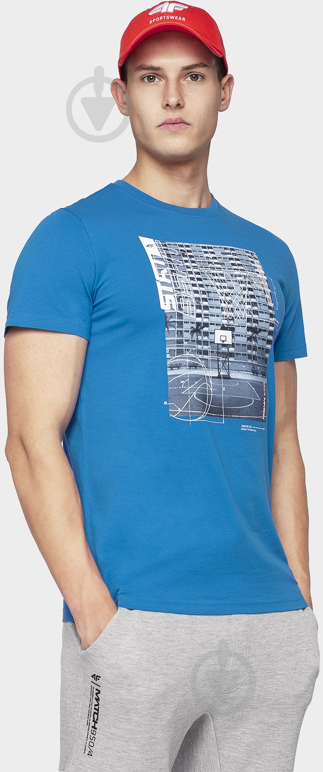 Футболка 4F D4L20-TSM229-33S р.S синий - фото 1 Футболка 4F D4L20-TSM229-33S р.S синий - фото 1