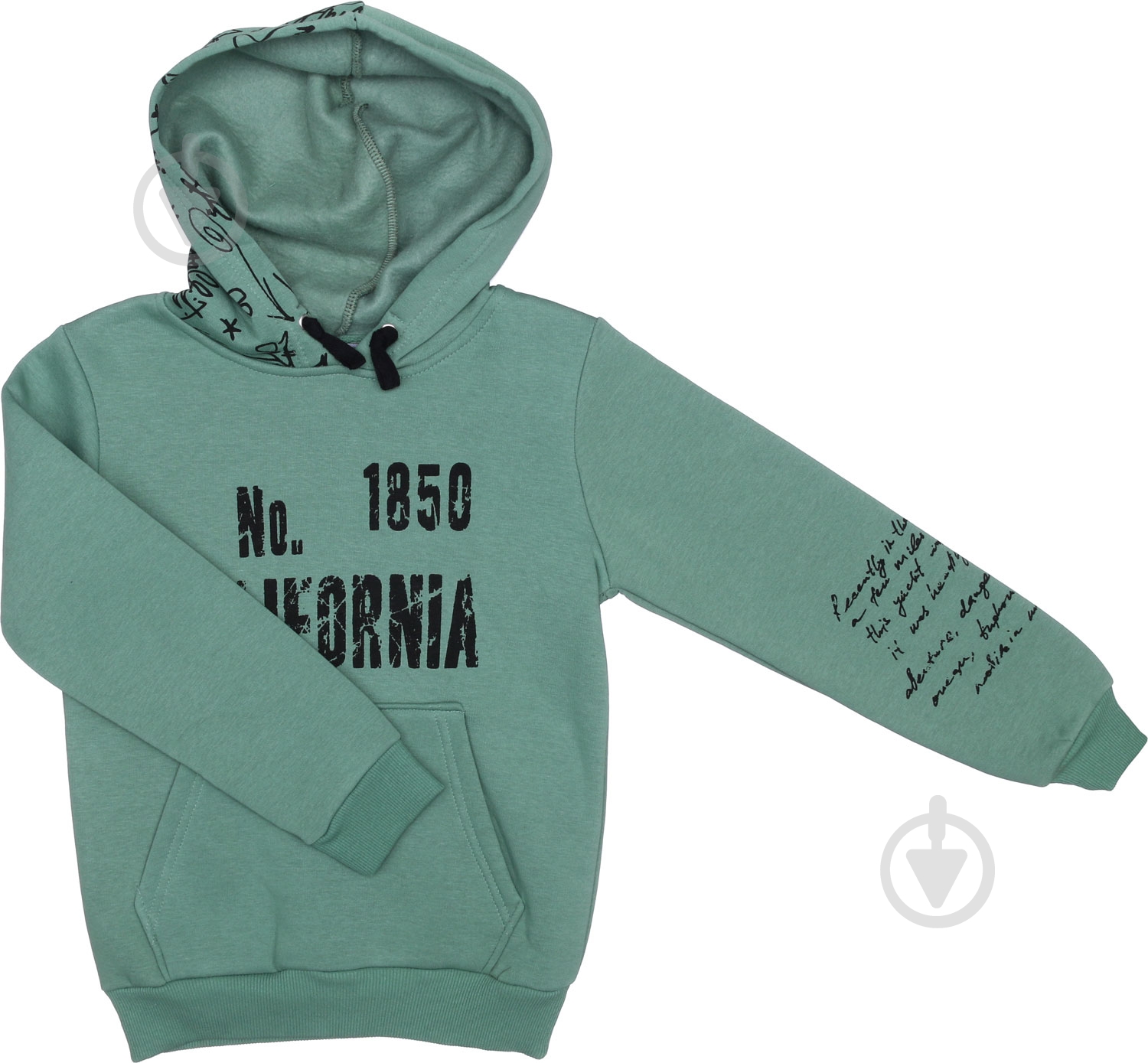 Свитшот для мальчика ALG р.134 зеленый 321417 - фото 1