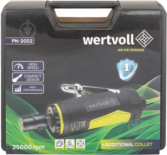 Пневмошлифмашина WERTVOLL прямая 1/4" PN-2002 - фото 16