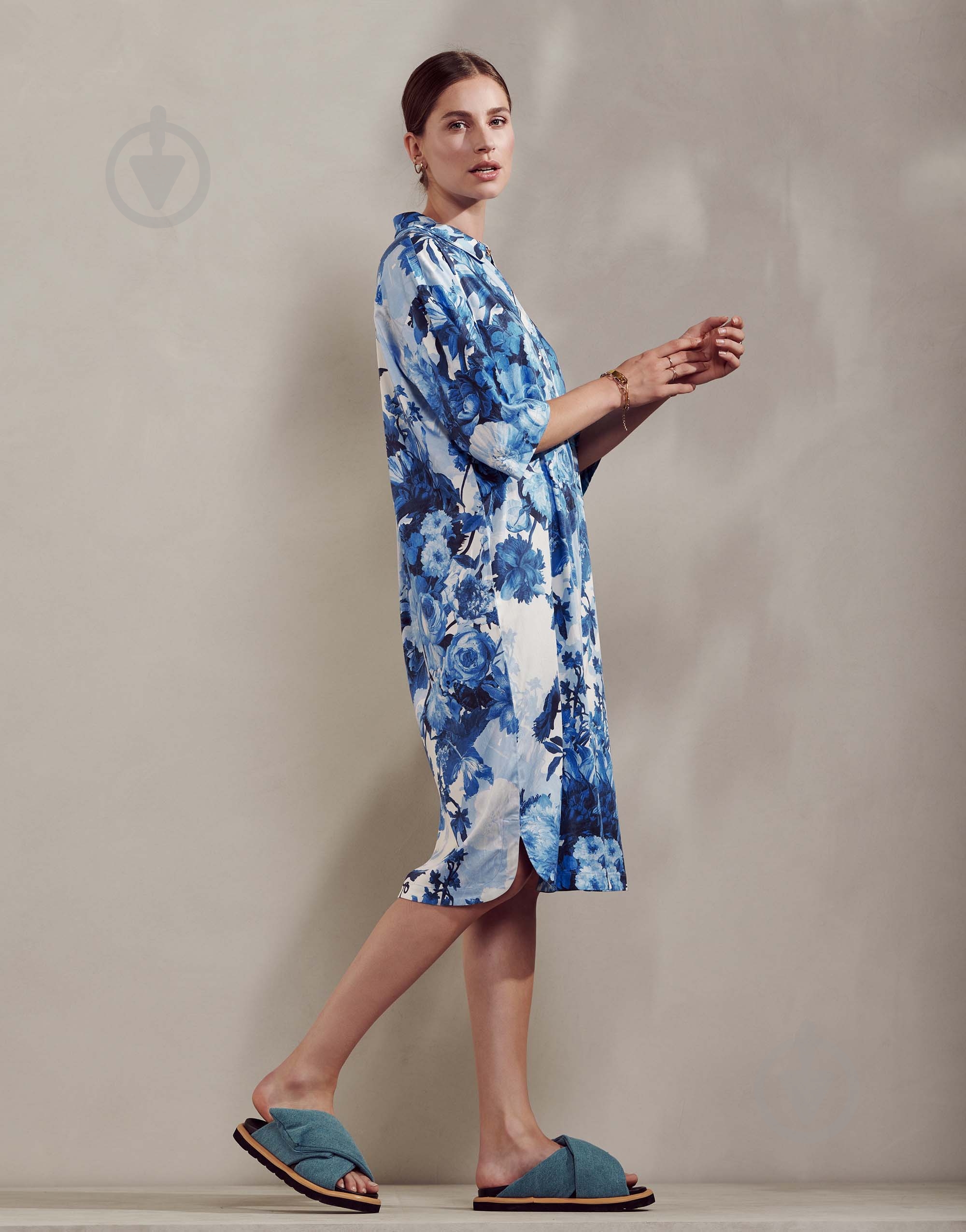 Халат Essenza Blair Leila Vanilla р. L синий - фото 4
