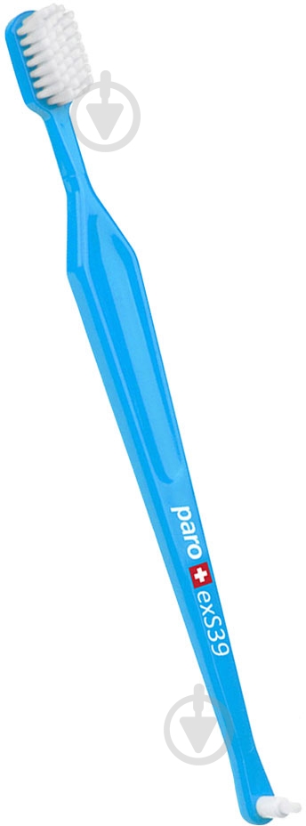 Обычная с монопучковой насадкой Paro toothbrush exS39 с монопучковой насадкой голубая 7.714/2 экстра мягкая - фото 1