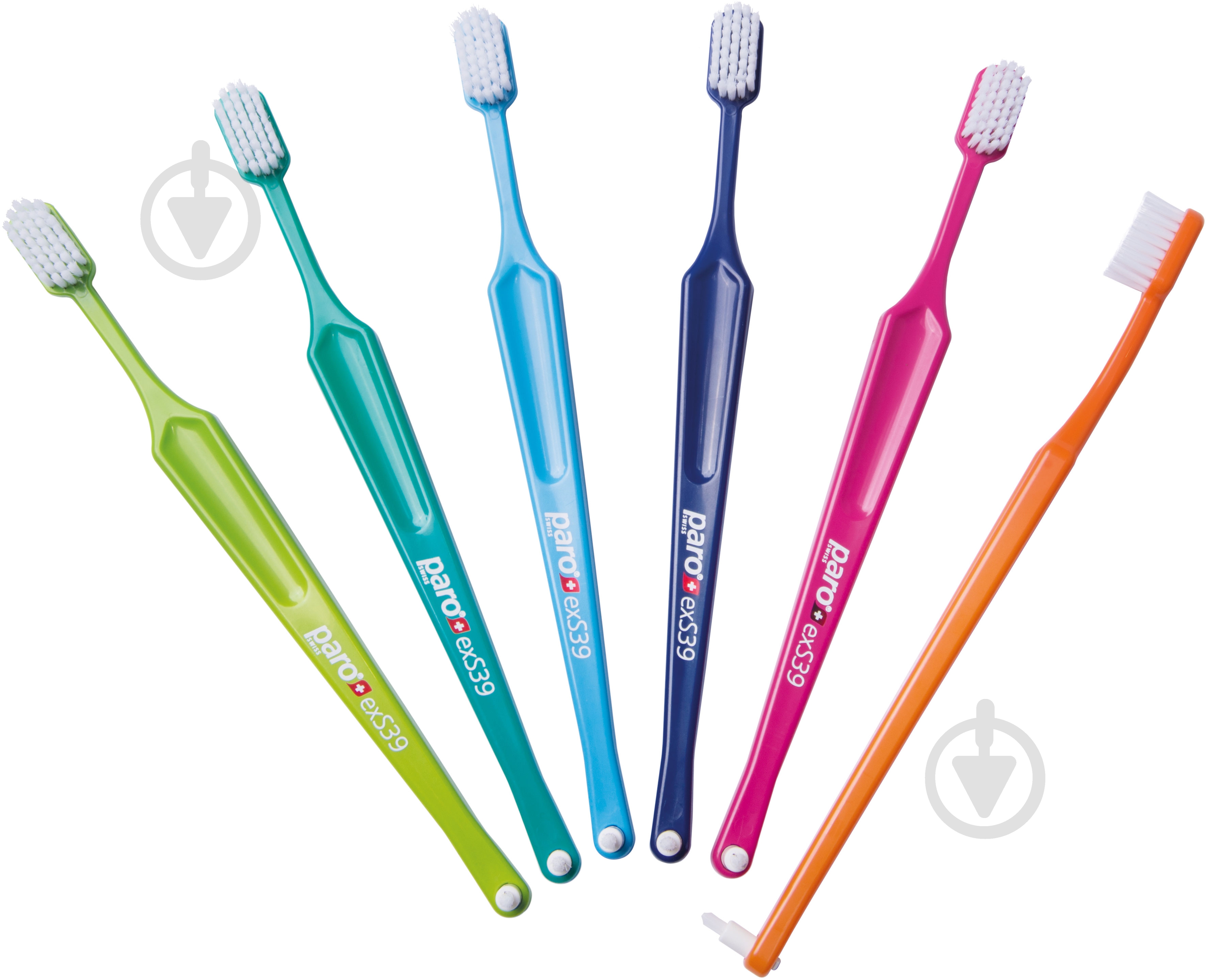Обычная с монопучковой насадкой Paro toothbrush exS39 с монопучковой насадкой голубая 7.714/2 экстра мягкая - фото 3