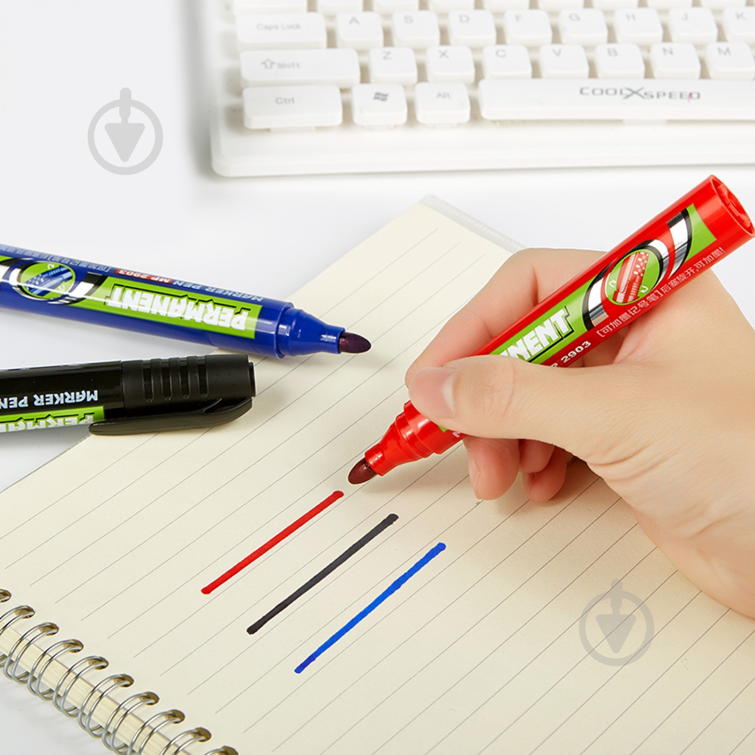 Маркер перманентный Baoke водостойкий 2.5 мм 12 шт. черный MARK-PER-BAO2903B-12 - фото 3 Маркер перманентный Baoke водостойкий 2.5 мм 12 шт. черный MARK-PER-BAO2903B-12 - фото 3