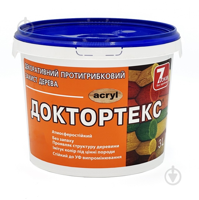 Лазурь ІРКОМ Доктортекс ИР-013 оливковый шелковистый мат 3 л - фото 3