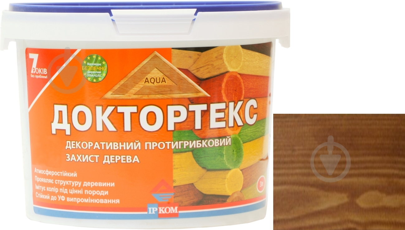 Лазурь ІРКОМ Доктортекс ИР-013 тик шелковистый мат 3 л - фото 6