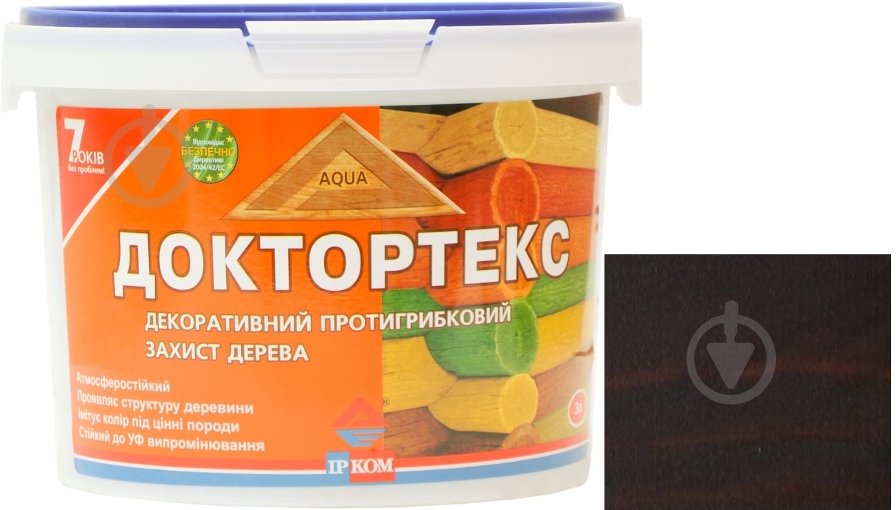 Лазур ІРКОМ Доктортекс IP-013 палісандр шовковистий мат 3 л - фото 6