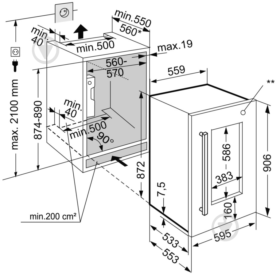 Винный шкаф Liebherr EWTdf 1653 - фото 4