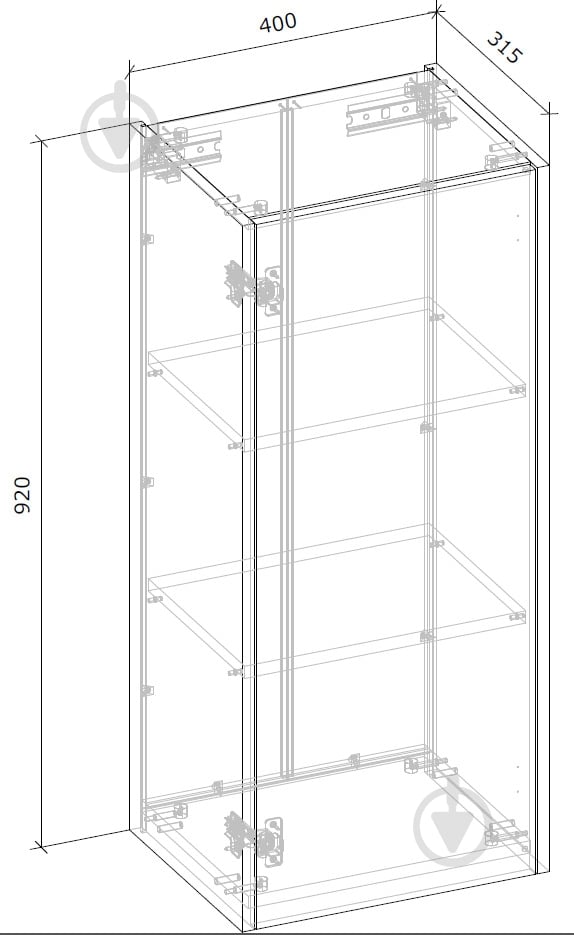 Шкаф верхний МС Злата 40х92х32 шиншилла серая/дуб артизан Грейд - фото 3 Шкаф верхний МС Злата 40х92х32 шиншилла серая/дуб артизан Грейд - фото 3