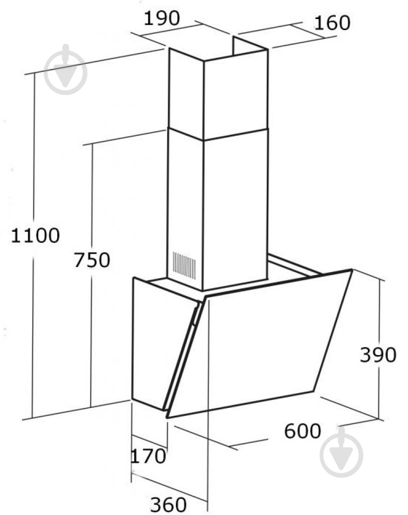 Витяжка Cata AVLAKI 600 XGBK - фото 2 Витяжка Cata AVLAKI 600 XGBK - фото 2