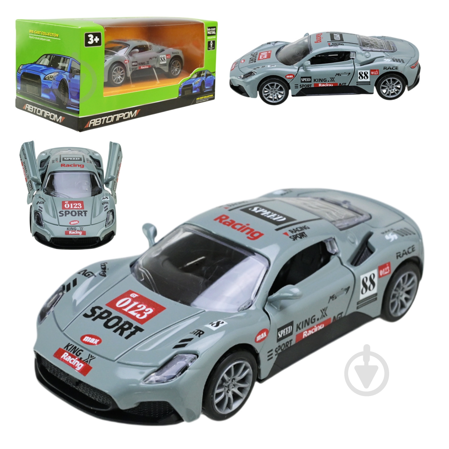 Машинка Автопром 1:32 в короб.15*8*7см AP74182 - фото 12