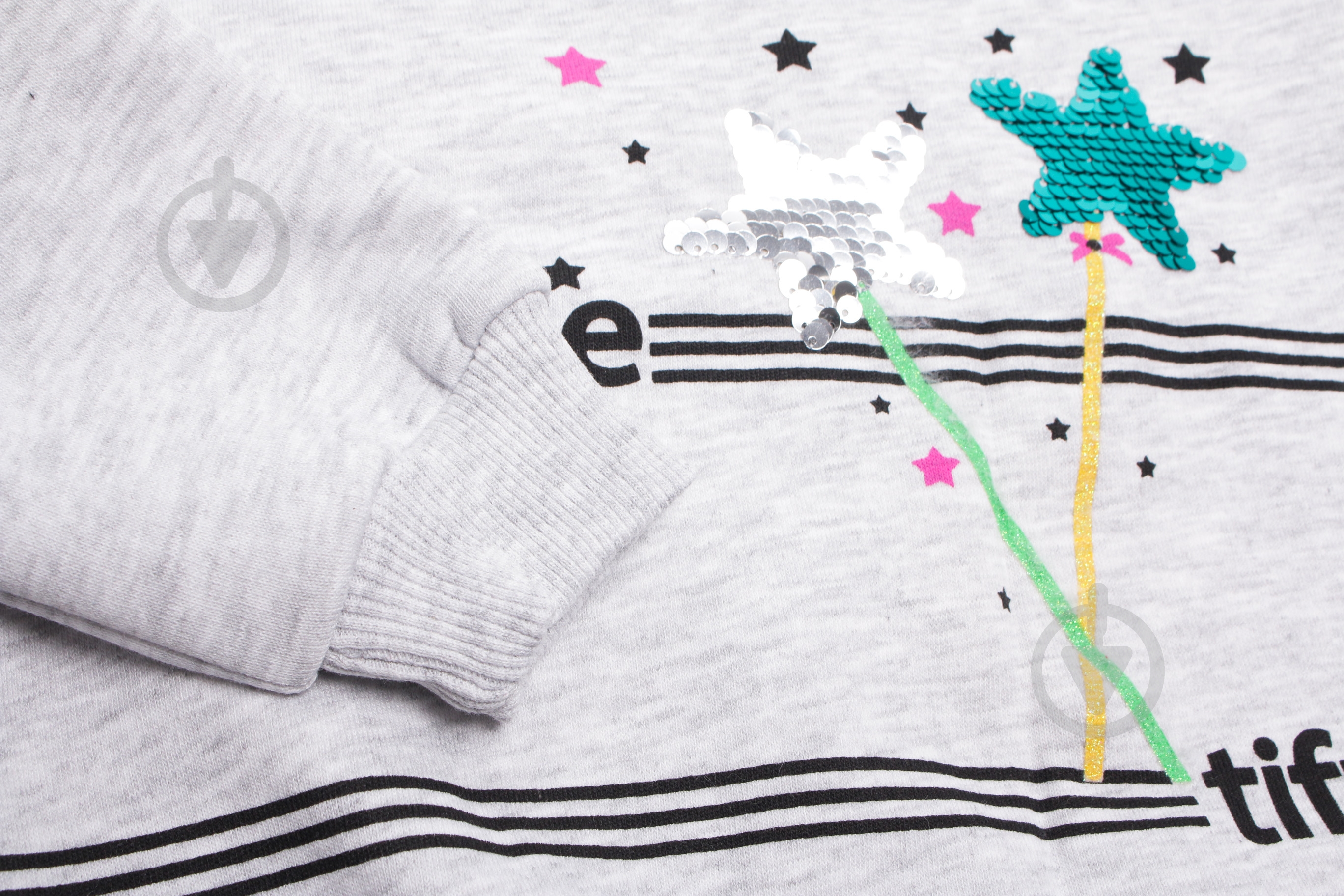 Свитшот для девочки ALG р.122 меланж 621445 - фото 4 Свитшот для девочки ALG р.122 меланж 621445 - фото 4