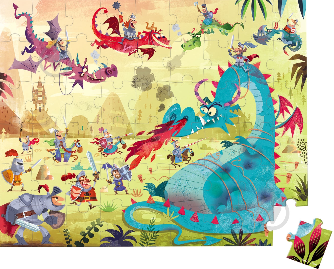 Пазлы Janod Драконы 54 элемента - фото 2