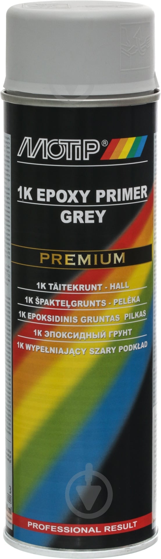 Грунт Premium 1K Epoxy Primer Motip 500 мл серый - фото 1