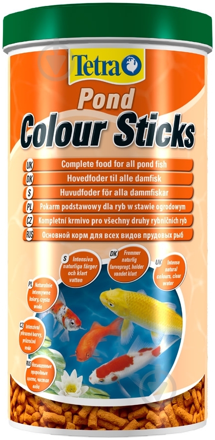 Корм Tetra Pond Colour Sticks 1 л (субпродукты растительного происхождения) - фото 1