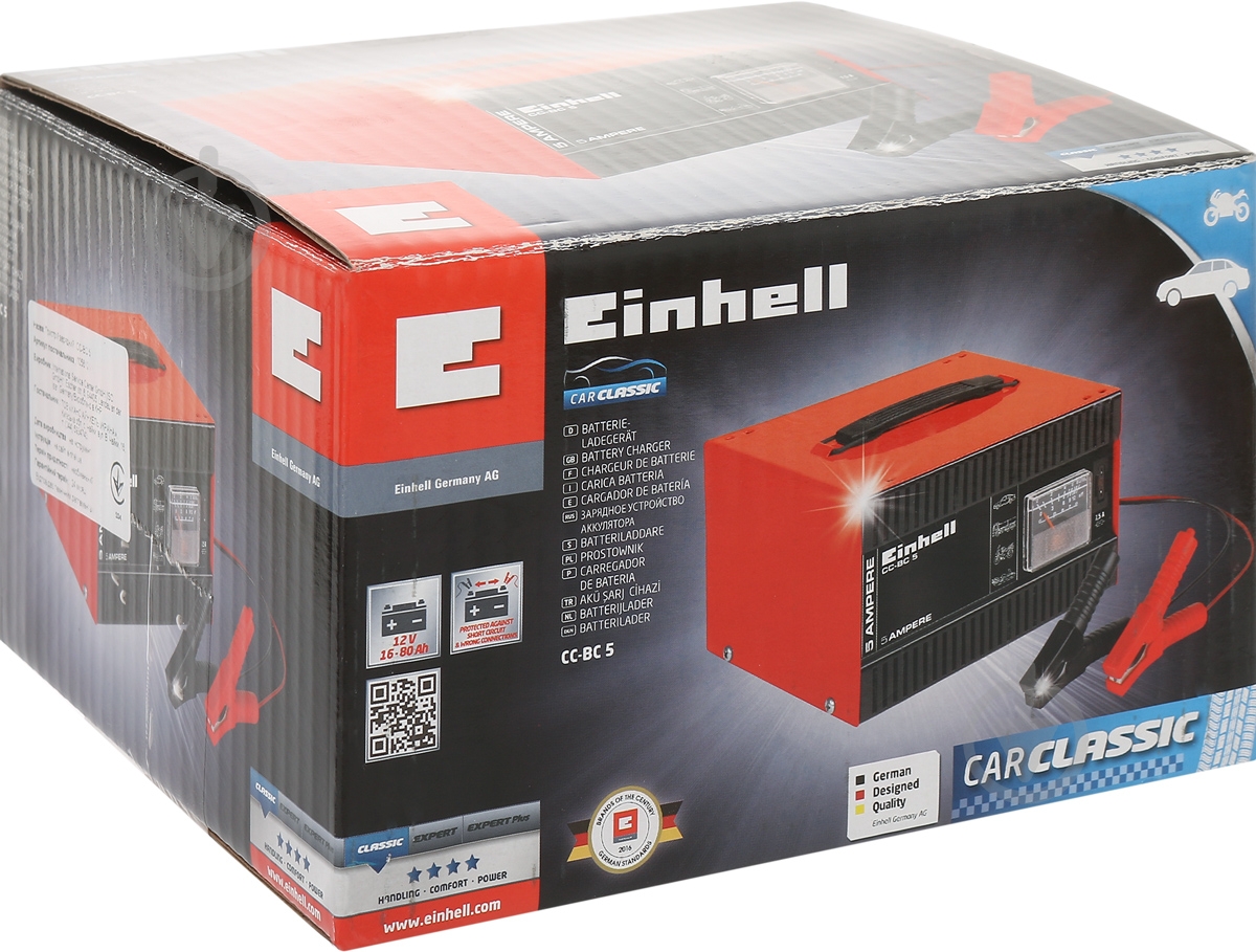 Зарядний пристрій трансформаторний Einhell CC-BC 5 3,5 А 80 А/ч - фото 5