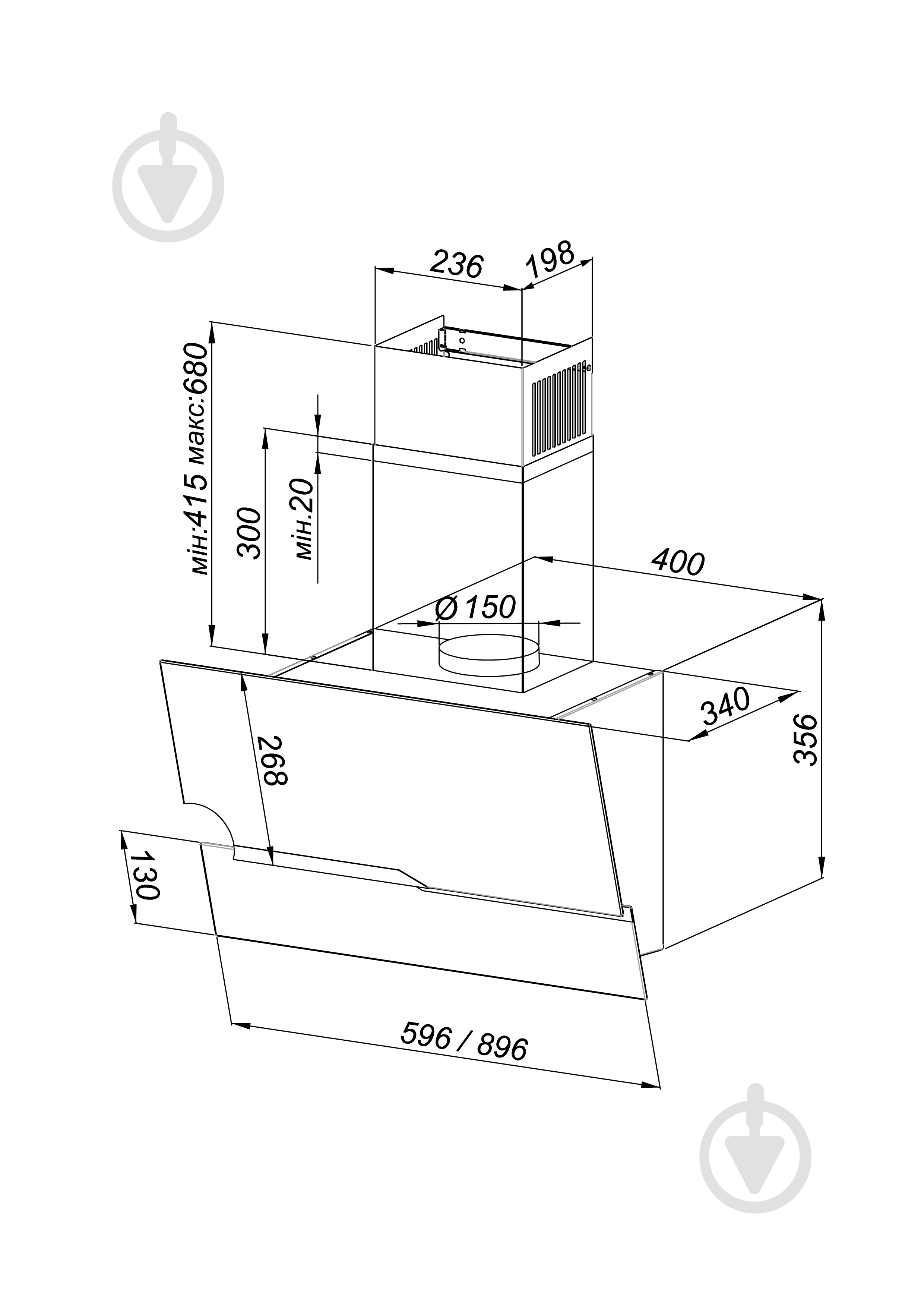Вытяжка Best Chef Wave 900 Black 60 - фото 4