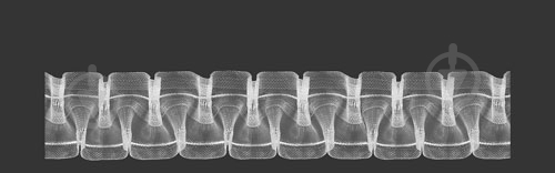 Тасьма 1.50.250.2 прозора 1:2,5 полувафелька 50 мм 2 ряди петель Magam - фото 1