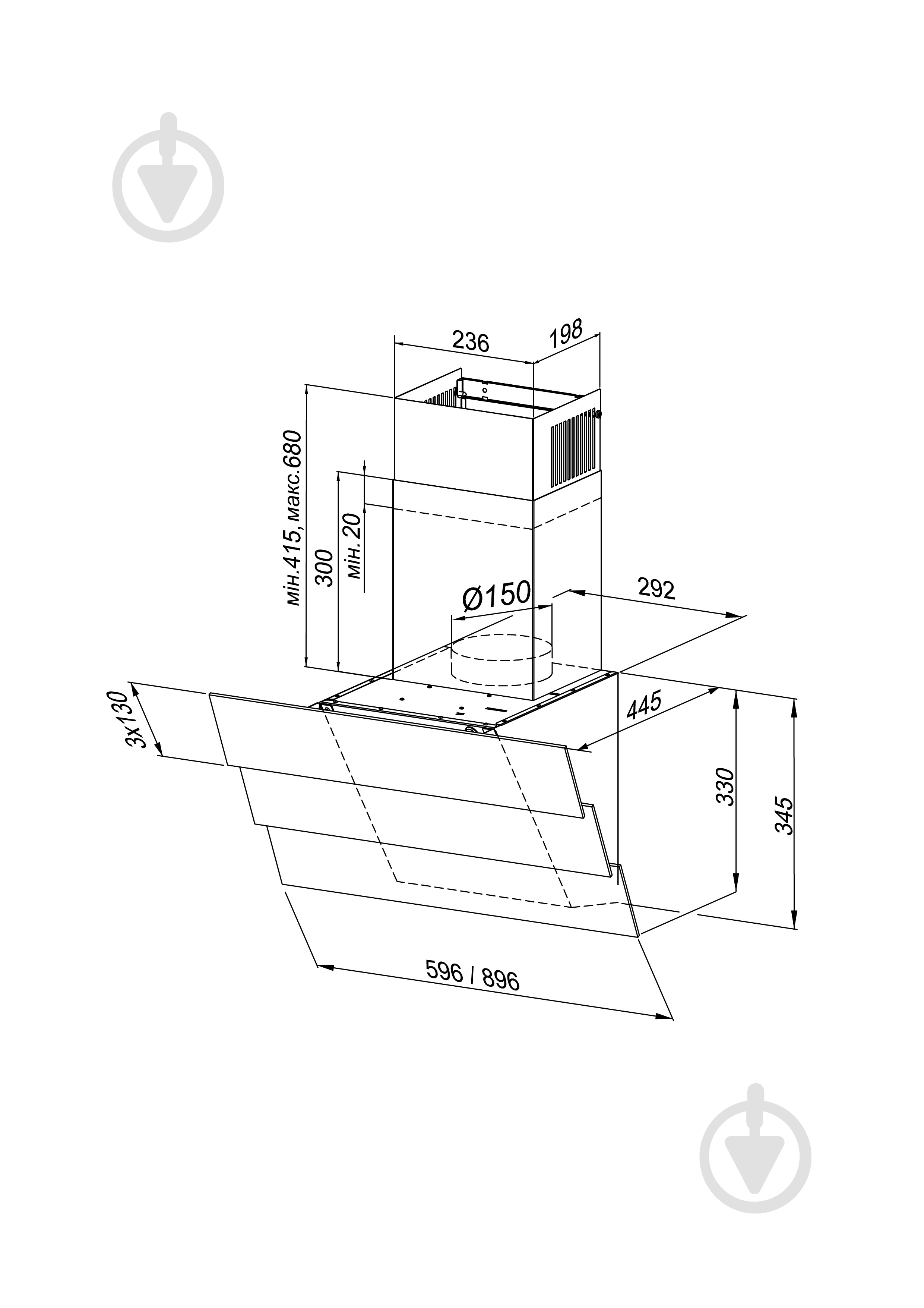 Вытяжка Best Chef Cascade 900 Black 60 - фото 4