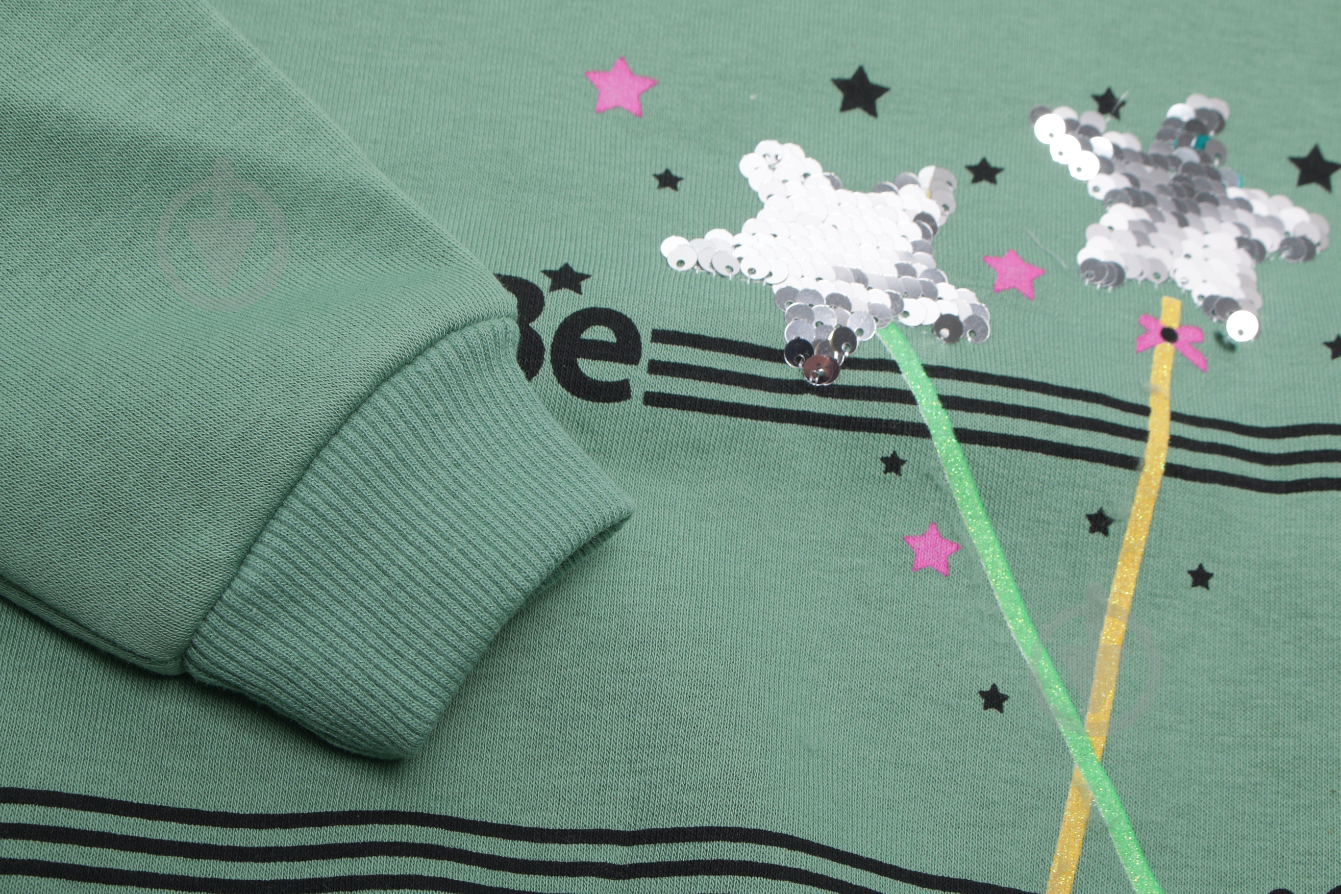 Свитшот для девочки ALG р.116 зеленый 621445 - фото 4 Свитшот для девочки ALG р.116 зеленый 621445 - фото 4