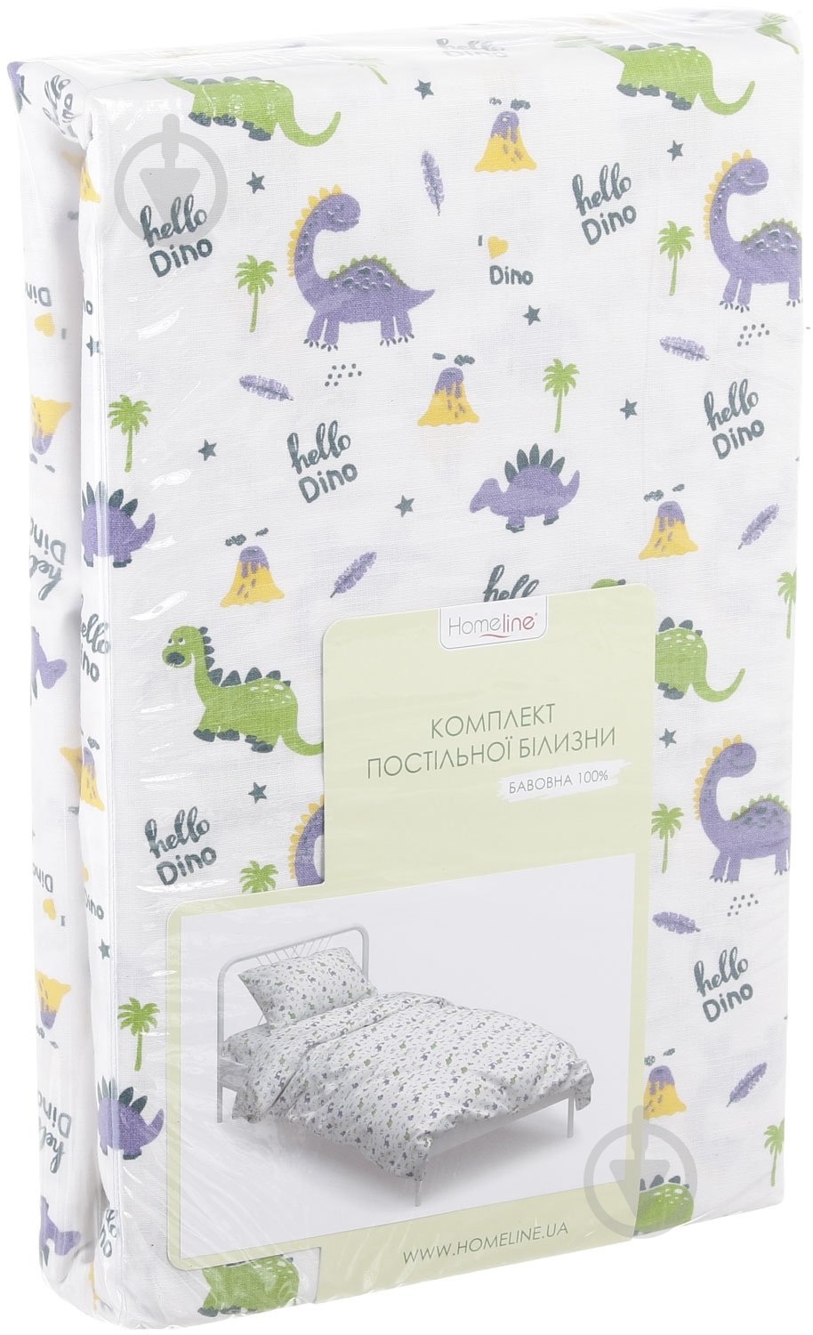 Комплект постельного белья Дино белый с рисунком - фото 4