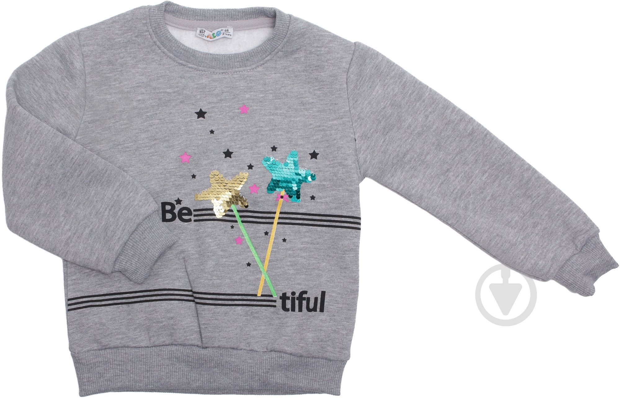 Свитшот для девочки ALG р.110 темно-серый 621445 - фото 1 Свитшот для девочки ALG р.110 темно-серый 621445 - фото 1