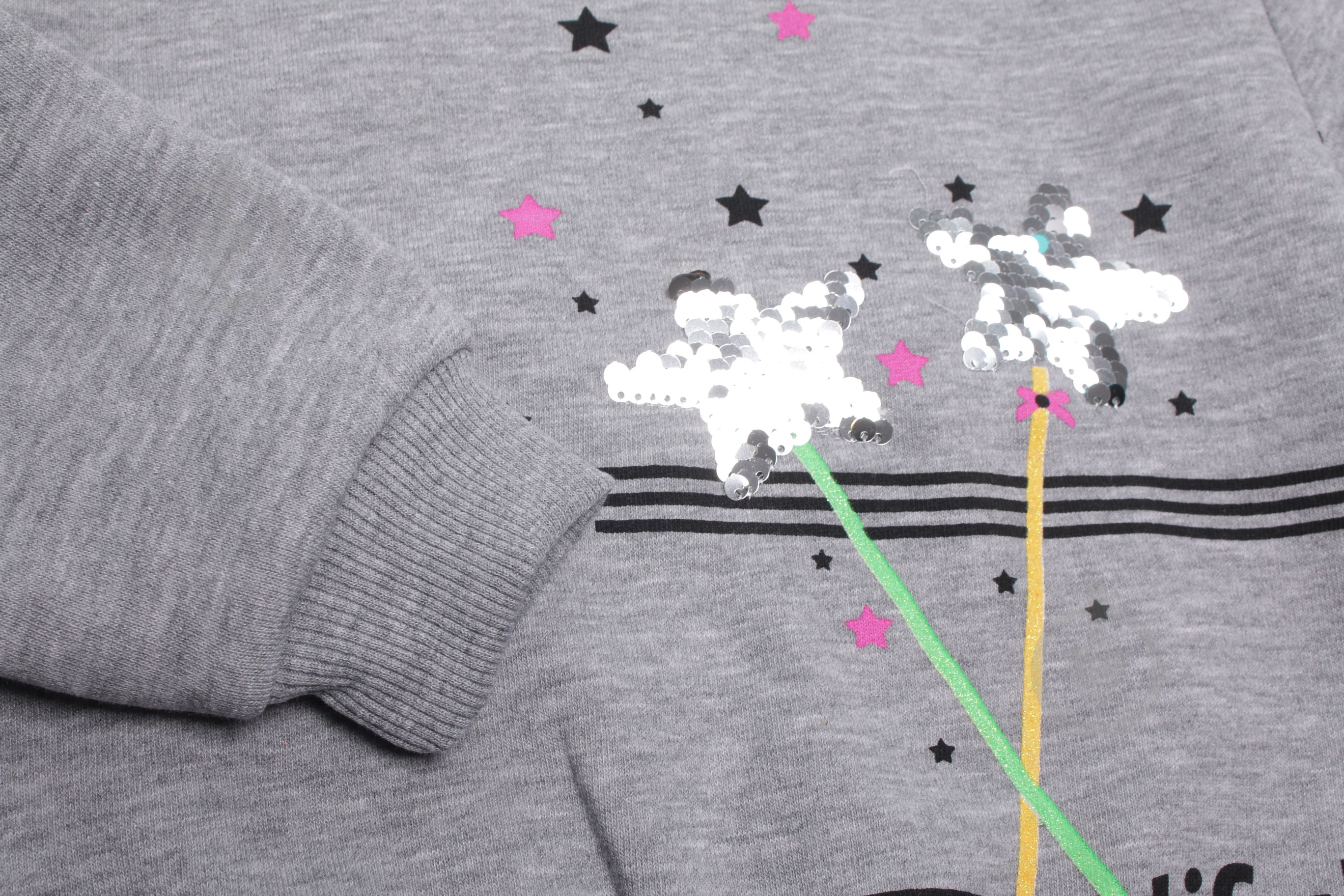 Світшот для дівчинки ALG р.122 темно-сірий 621445 - фото 4