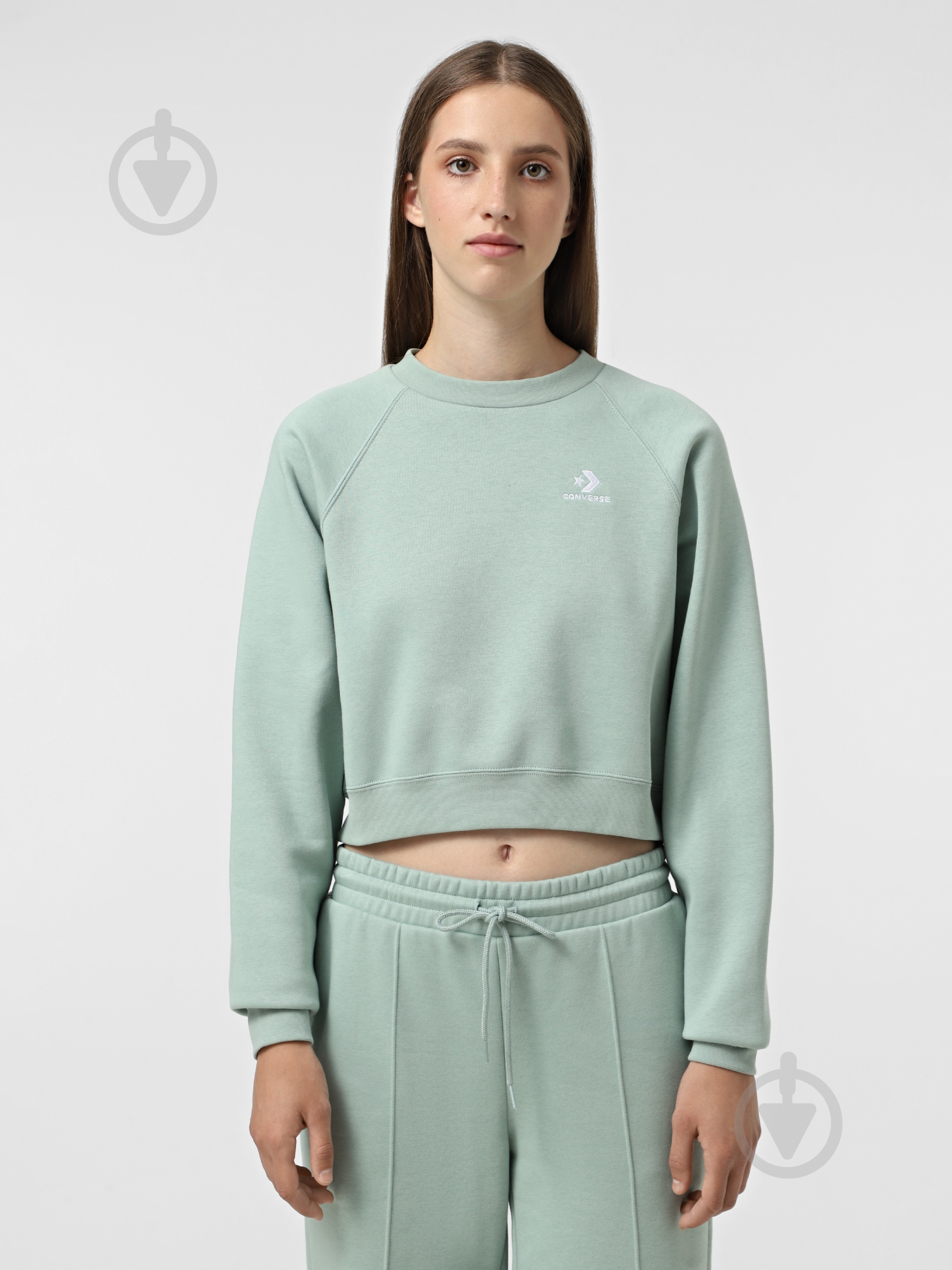 ᐉ Свитшот Converse STAR CHEV CROP CREW CVW5K528-M58 р.L зеленый