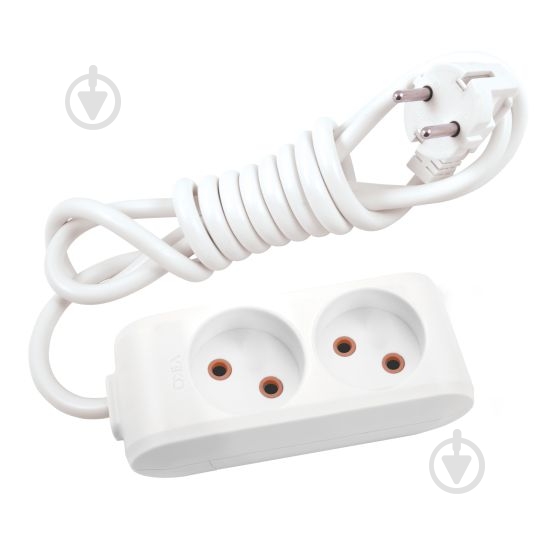 Подовжувач Viko Multi-Let без заземлення 2 гн. білий 2 м 90112202 - фото 1