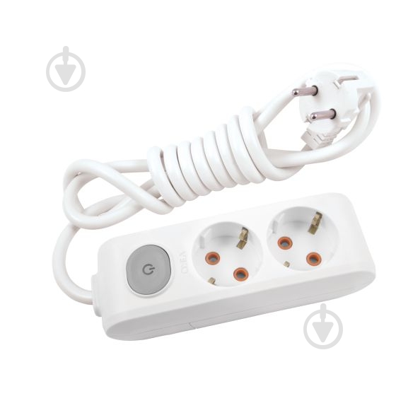 Удлинитель Viko Multi-Let с заземлением 2 гн. белый 2 м 90118202 - фото 1