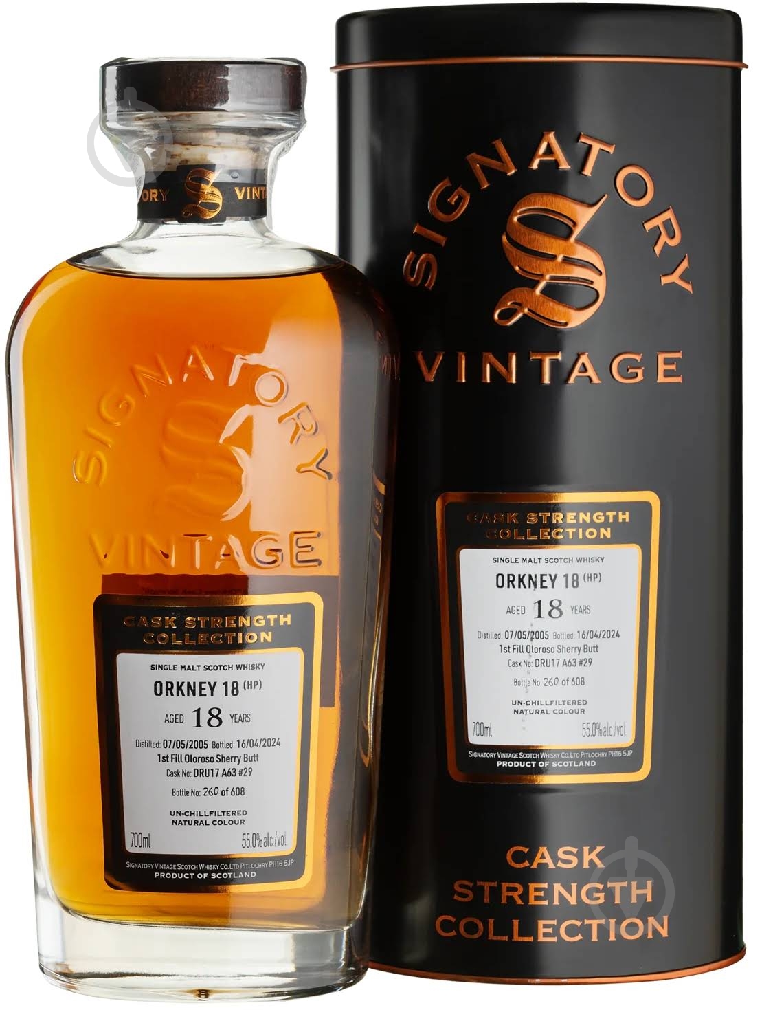 Виски Signatory Orkney Cask Strength HP 2005 55.0% 0,7 л - фото 1