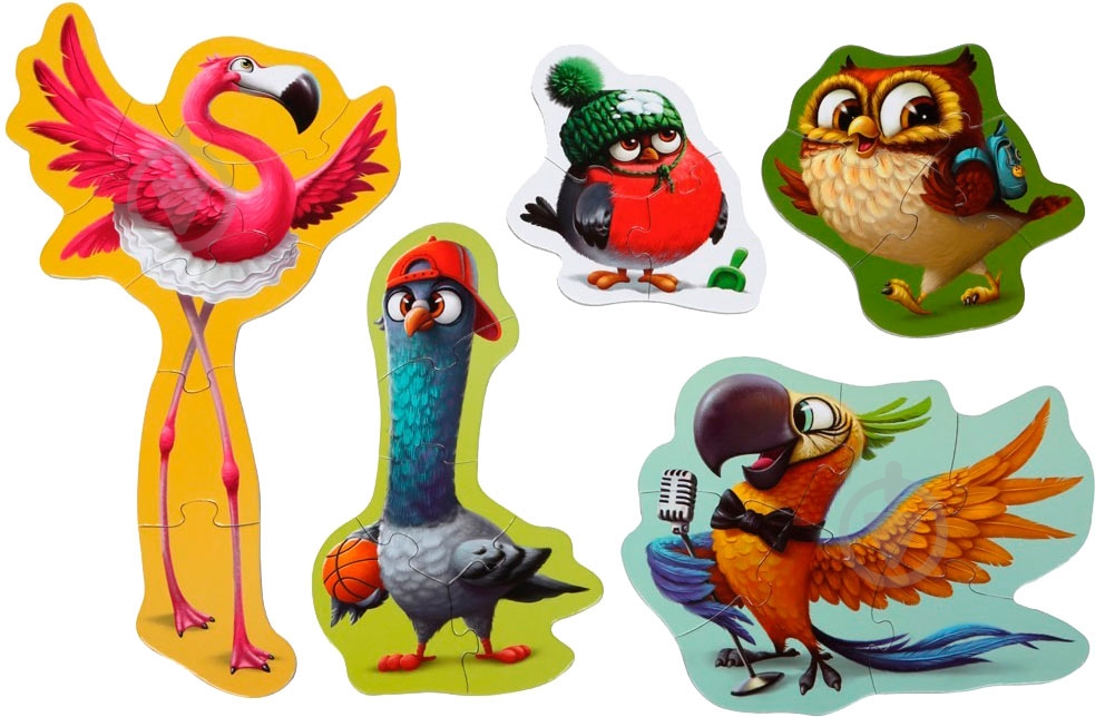 Игрушка-пазл Левеня Птички - фото 2 Игрушка-пазл Левеня Птички - фото 2