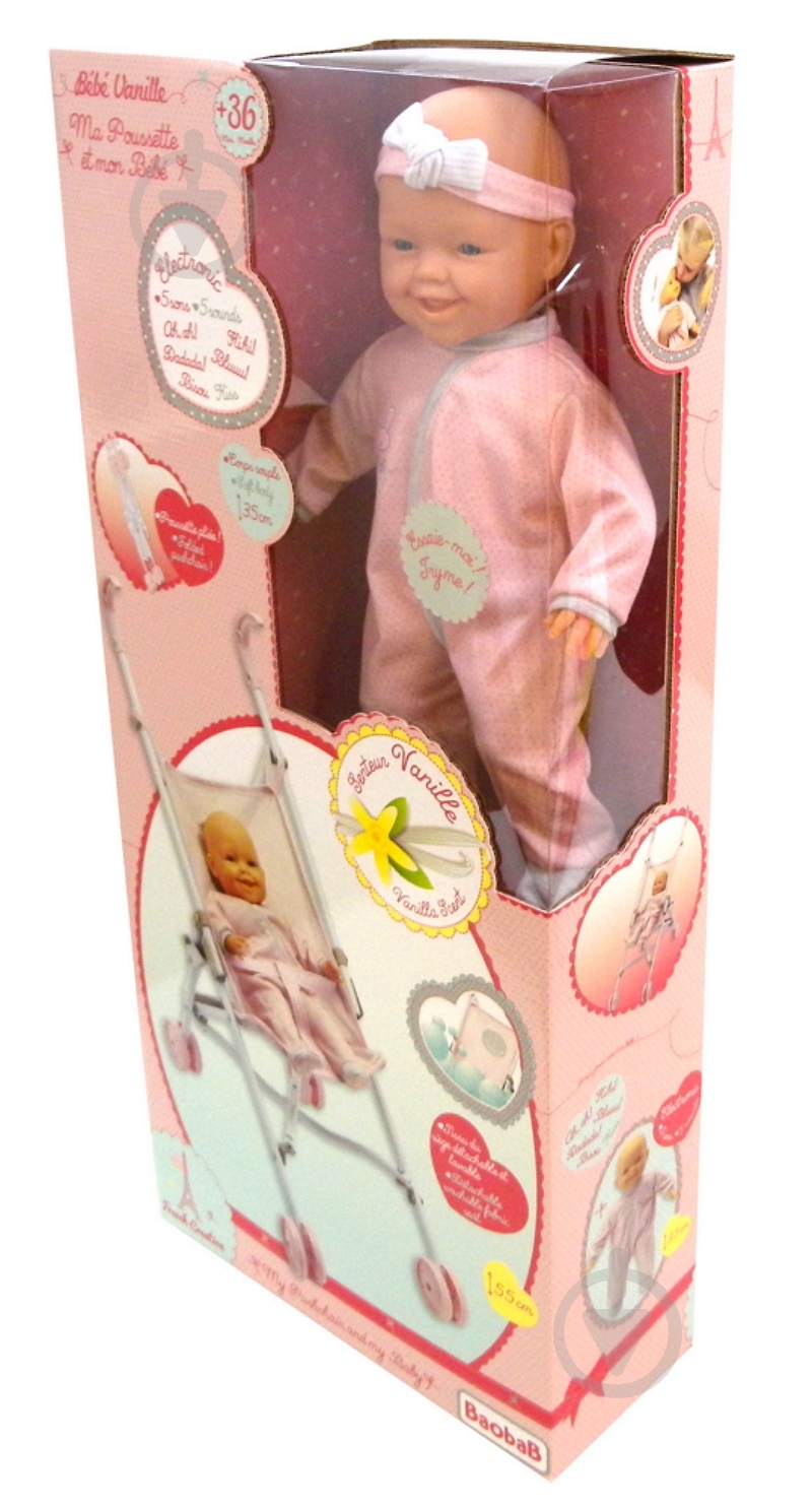 Пупс Baobab Камилла с коляской Bebe Vanille 113505 - фото 2